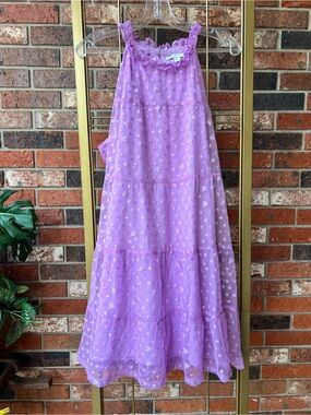 Cato Lilac Floral Tiered Ruffle Sundress